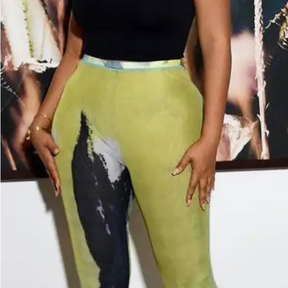 (New) Contrast color waist trousers